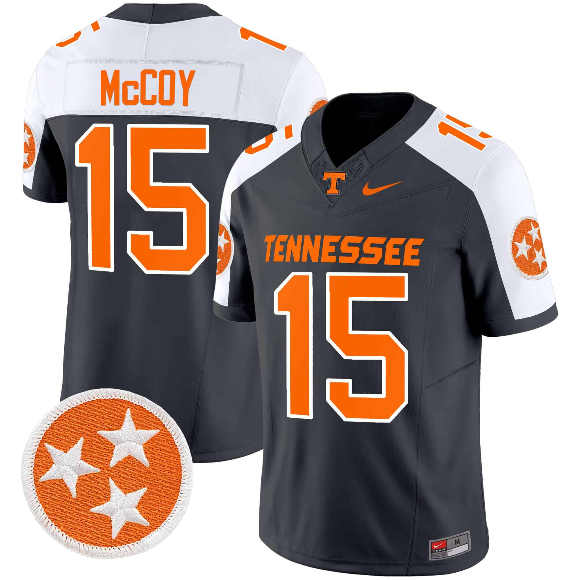 Men Tennessee Volunteers #15 Mccoy Black 2024 Nike Vapor Limited NCAA Jersey->customized nfl jersey->Custom Jersey